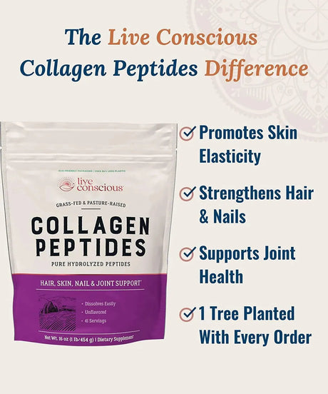 LIVE CONSCIOUS - Live Conscious Collagen Peptides Powder 16Oz. - The Red Vitamin MX - Suplementos Alimenticios - {{ shop.shopifyCountryName }}