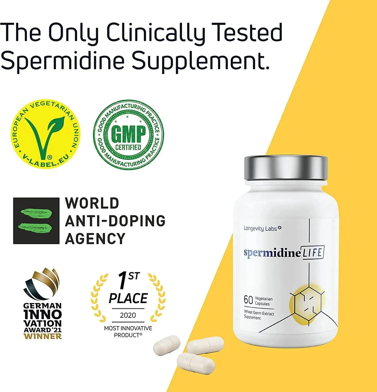 LONGEVITY LABS + - Longevity Labs + spermidineLIFE Wheat Germ Extract 60 Capsulas - The Red Vitamin MX - Suplementos Alimenticios - {{ shop.shopifyCountryName }}