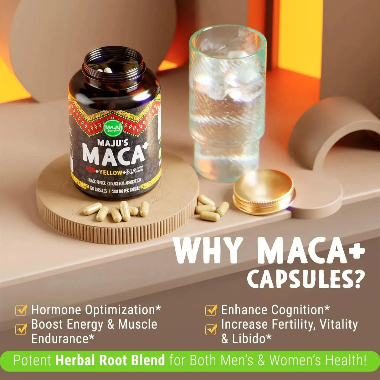 MAJU SUPERFOODS - Maju Superfoods Maca 500Mg. 120 Capsulas - The Red Vitamin MX - Suplementos Alimenticios - {{ shop.shopifyCountryName }}