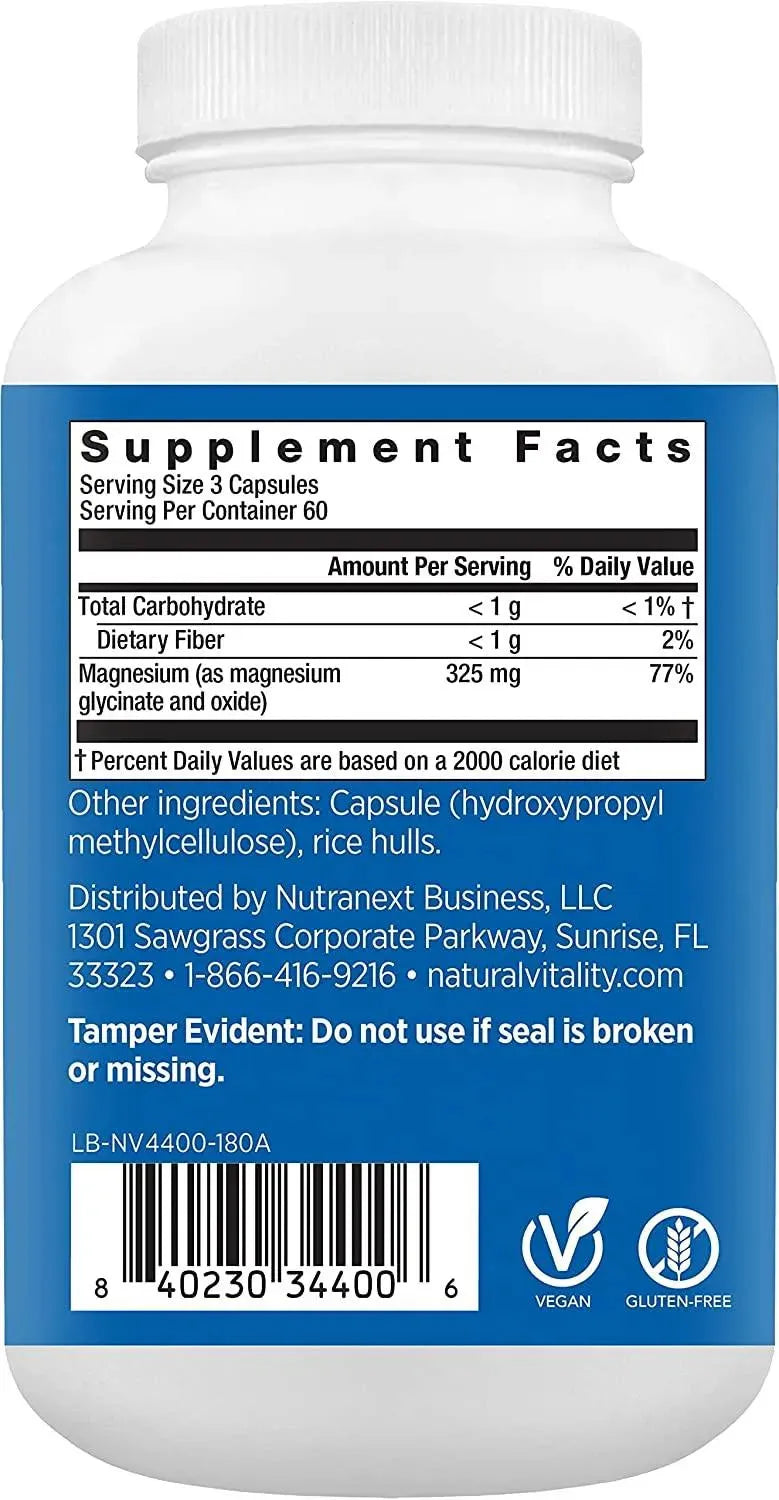 NATURAL VITALITY - Natural Vitality Calm Magnesium Glycinate 180 Capsulas - The Red Vitamin MX - Suplementos Alimenticios - {{ shop.shopifyCountryName }}