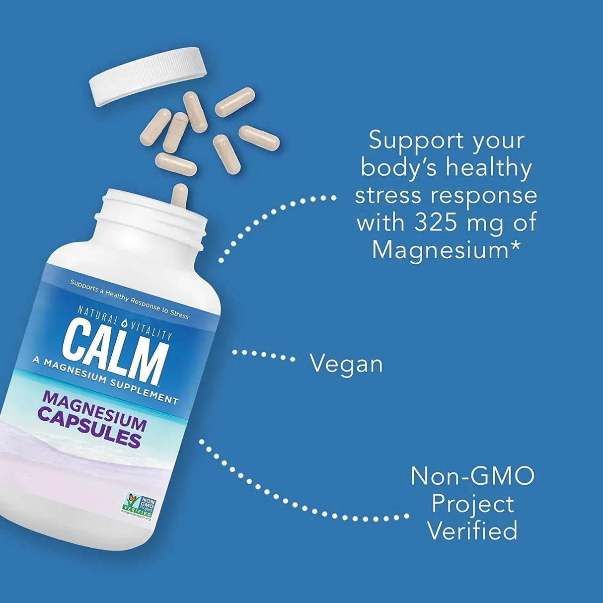 NATURAL VITALITY - Natural Vitality Calm Magnesium Glycinate 180 Capsulas - The Red Vitamin MX - Suplementos Alimenticios - {{ shop.shopifyCountryName }}