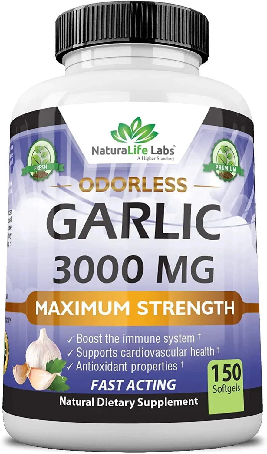 NATURALIFE LABS - NaturaLife Labs Odorless Garlic 3000Mg. 150 Capsulas Blandas - The Red Vitamin MX - Suplementos Alimenticios - {{ shop.shopifyCountryName }}