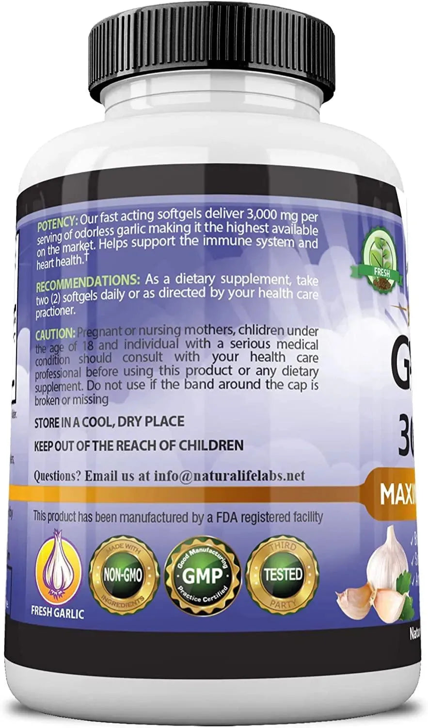 NATURALIFE LABS - NaturaLife Labs Odorless Garlic 3000Mg. 150 Capsulas Blandas - The Red Vitamin MX - Suplementos Alimenticios - {{ shop.shopifyCountryName }}