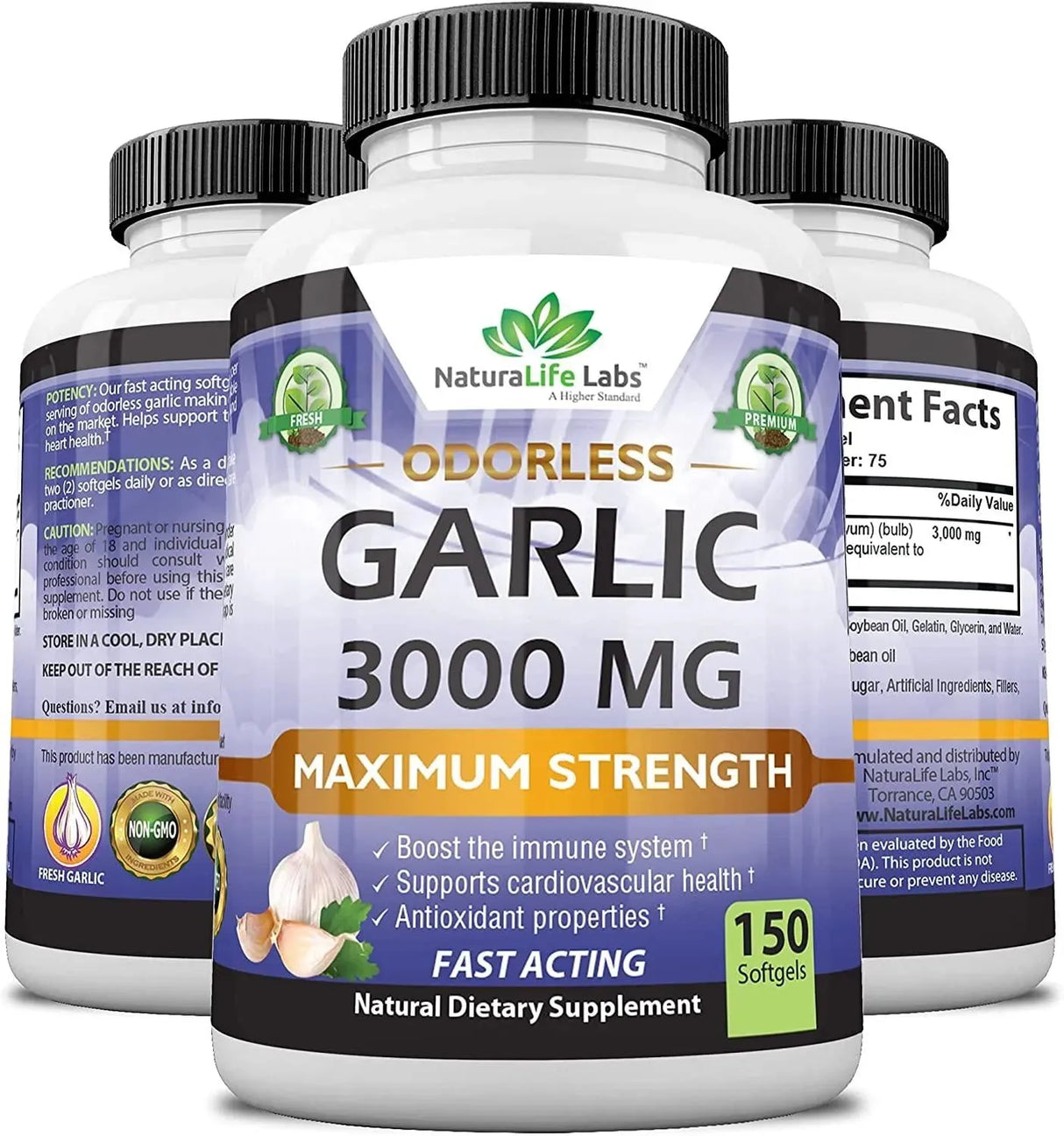 NATURALIFE LABS - NaturaLife Labs Odorless Garlic 3000Mg. 150 Capsulas Blandas - The Red Vitamin MX - Suplementos Alimenticios - {{ shop.shopifyCountryName }}