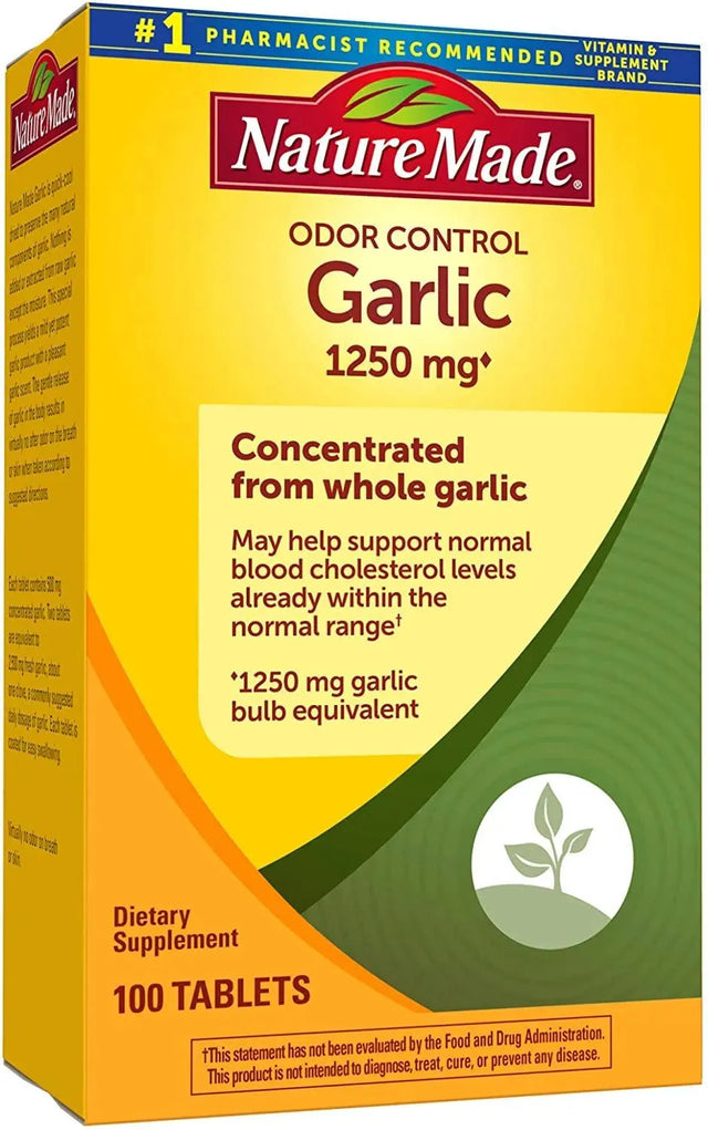 NATURE MADE - Nature Made Odor Control Garlic 1250Mg. 100 Tabletas - The Red Vitamin MX - Suplementos Alimenticios - {{ shop.shopifyCountryName }}