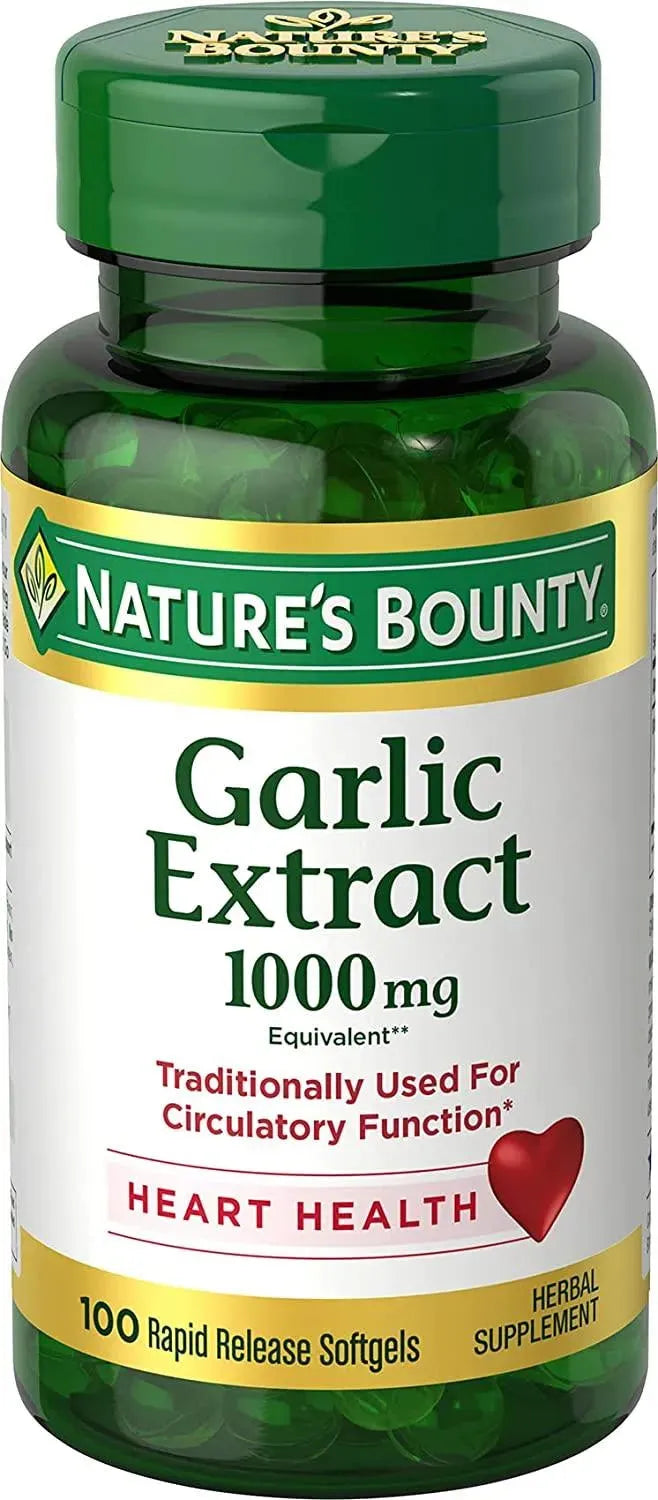 NATURE'S BOUNTY - Nature's Bounty Garlic Extract 1000Mg. 100 Capsulas - The Red Vitamin MX - Suplementos Alimenticios - {{ shop.shopifyCountryName }}