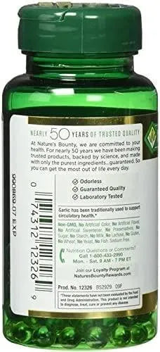 NATURE'S BOUNTY - Nature's Bounty Garlic Extract 1000Mg. 100 Capsulas - The Red Vitamin MX - Suplementos Alimenticios - {{ shop.shopifyCountryName }}