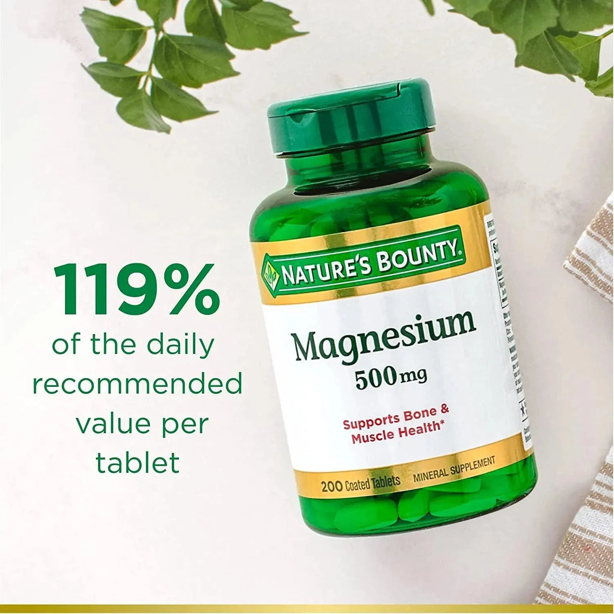 NATURE'S BOUNTY - Nature's Bounty Magnesium 500Mg. 200 Tabletas - The Red Vitamin MX - Suplementos Alimenticios - {{ shop.shopifyCountryName }}