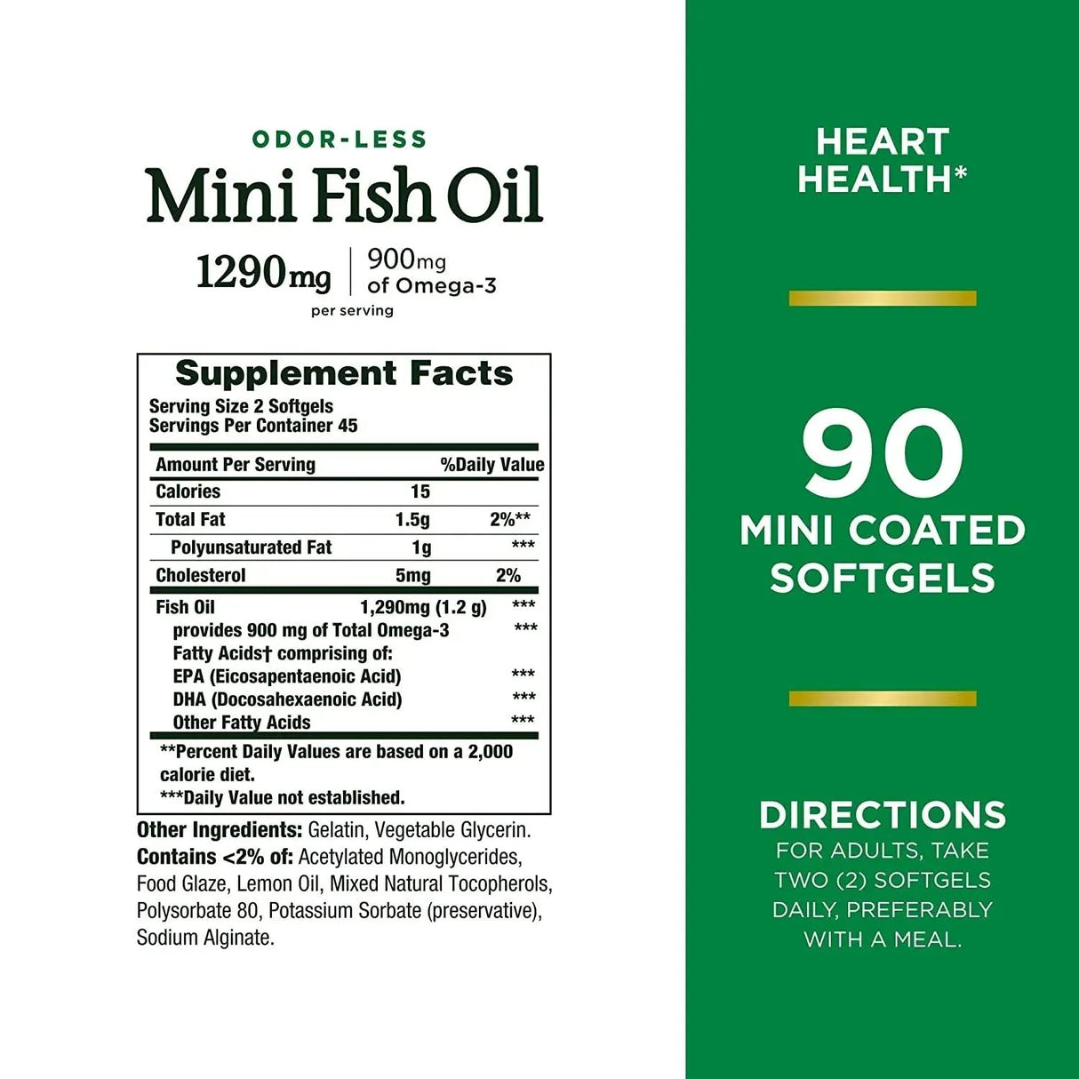 NATURE'S BOUNTY - Nature's Bounty Mini Fish Oil 1290 Mg. 90 Capsulas Blandas Sin Olor - The Red Vitamin MX - Suplementos Alimenticios - {{ shop.shopifyCountryName }}