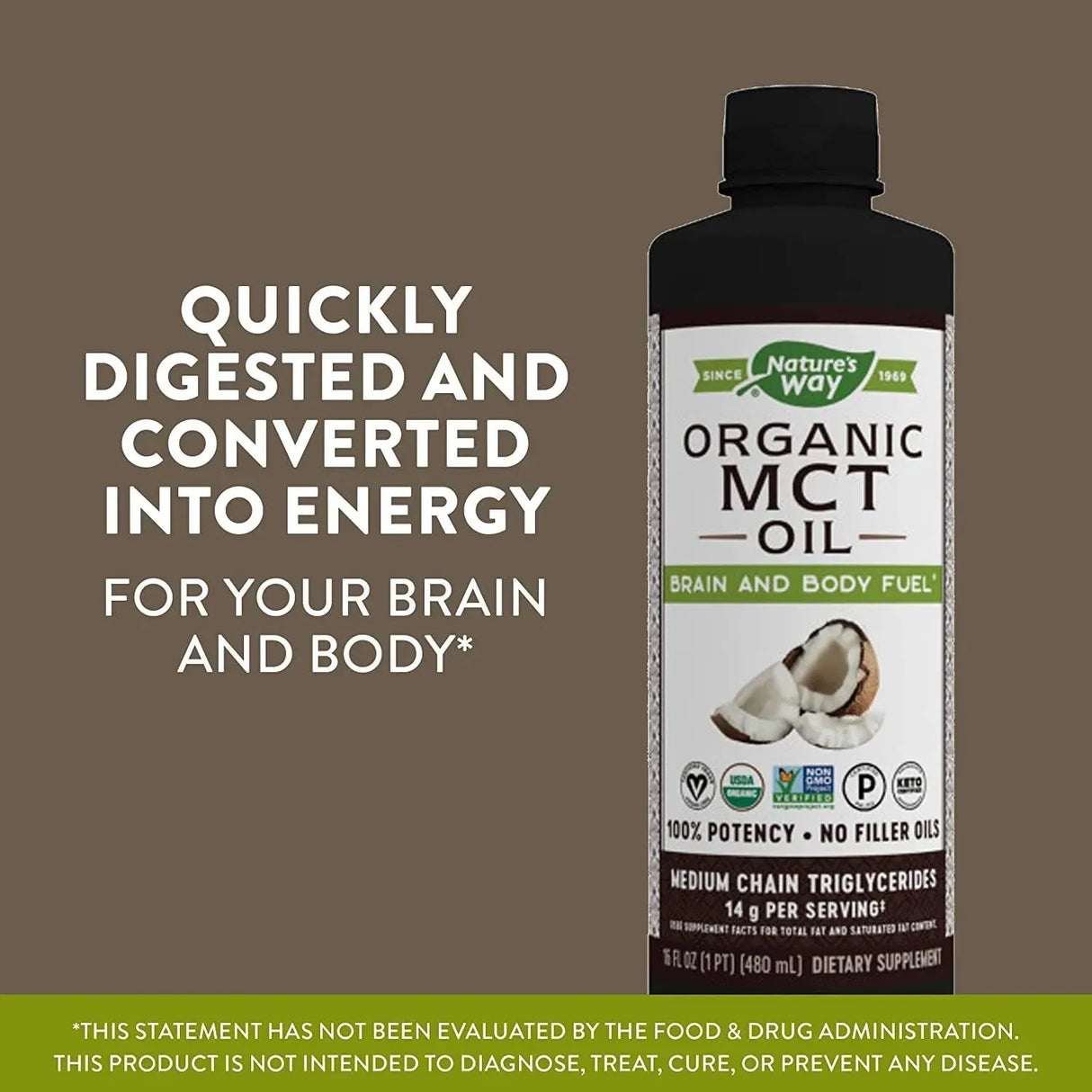 NATURE'S WAY - Nature's Way Organic MCT Oil 480Ml. - The Red Vitamin MX - Suplementos Alimenticios - {{ shop.shopifyCountryName }}