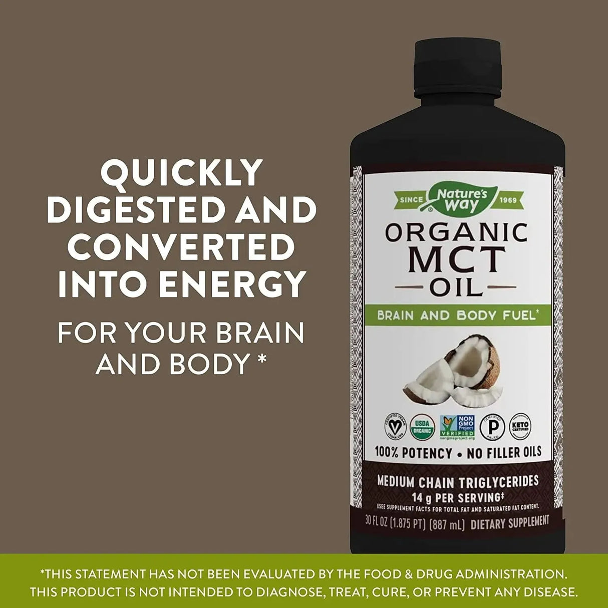 NATURE'S WAY - Nature's Way Organic MCT Oil 887Ml. - The Red Vitamin MX - Suplementos Alimenticios - {{ shop.shopifyCountryName }}