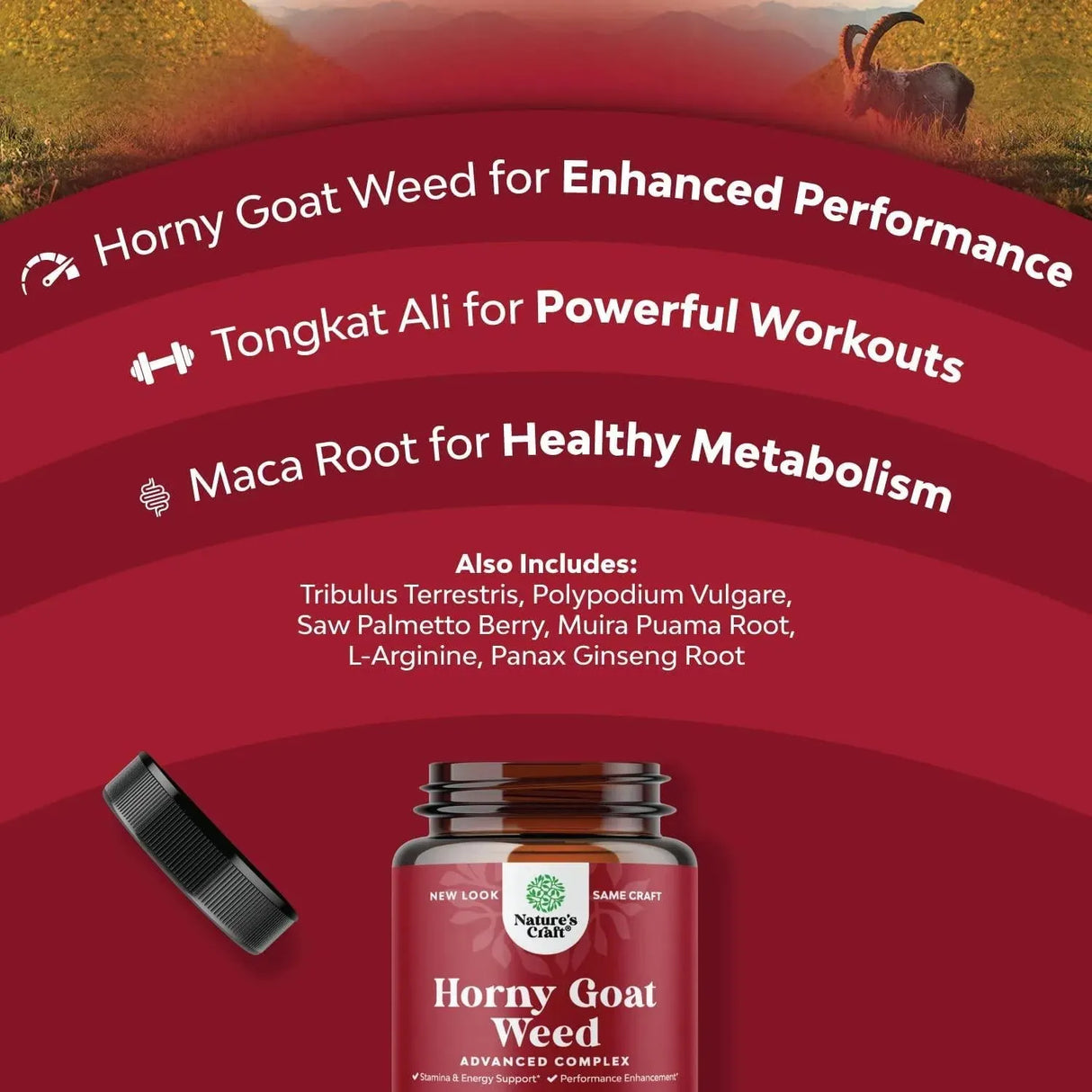 NATURES CRAFT - Natures Craft Horny Goat Weed Advanced Complex 1000Mg. 90 Capsulas - The Red Vitamin MX - Suplementos Alimenticios - {{ shop.shopifyCountryName }}