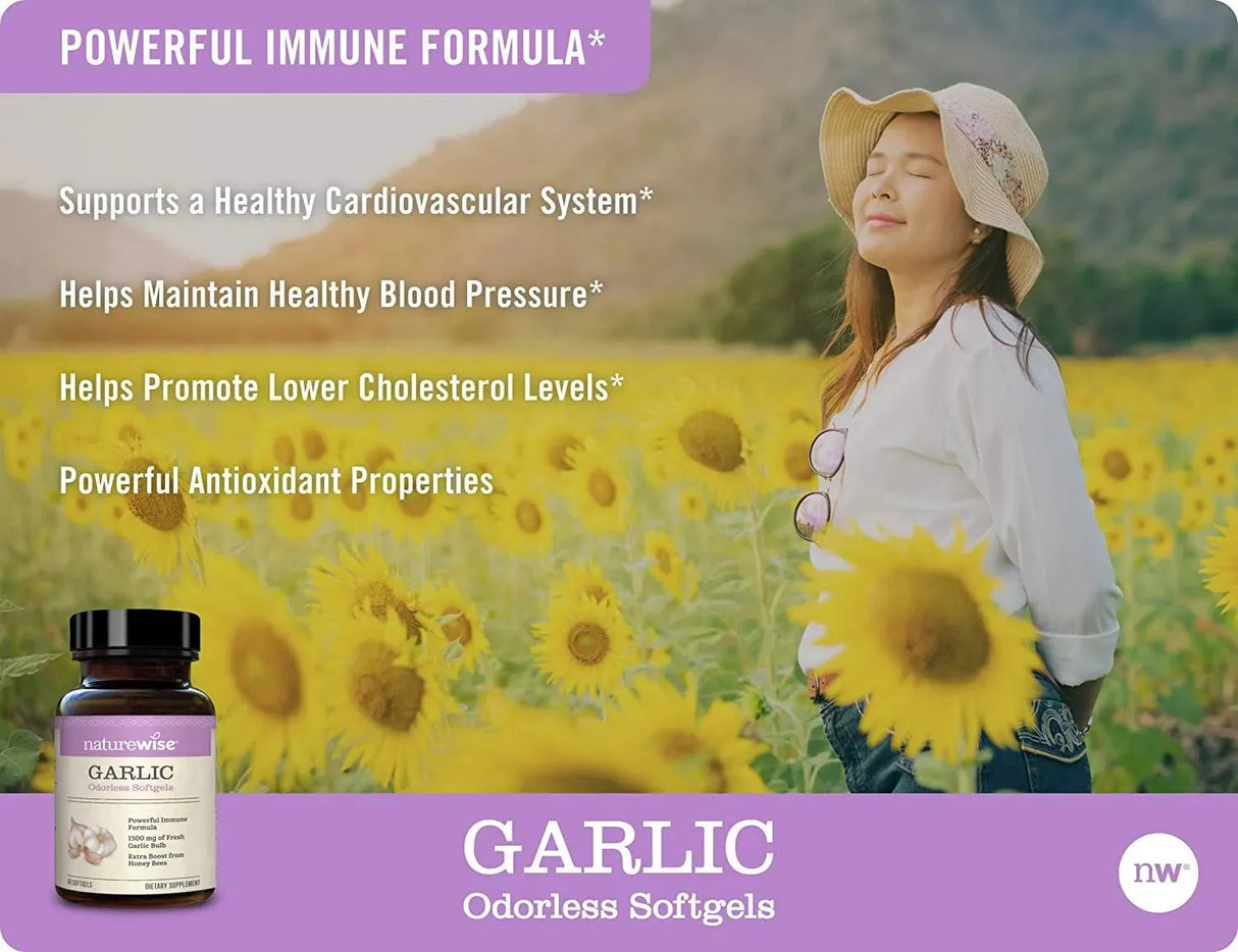 NATUREWISE - Naturewise Garlic Odorless 1500Mg. 60 Capsulas Blandas - The Red Vitamin MX - Suplementos Alimenticios - {{ shop.shopifyCountryName }}