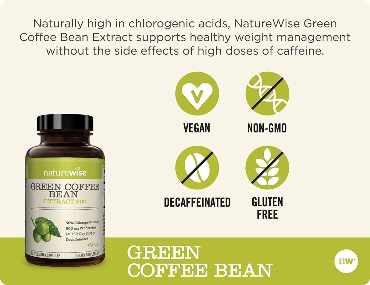 NATUREWISE - Naturewise Green Coffee Bean 800Mg. 60 Capsulas - The Red Vitamin MX - Suplementos Alimenticios - {{ shop.shopifyCountryName }}