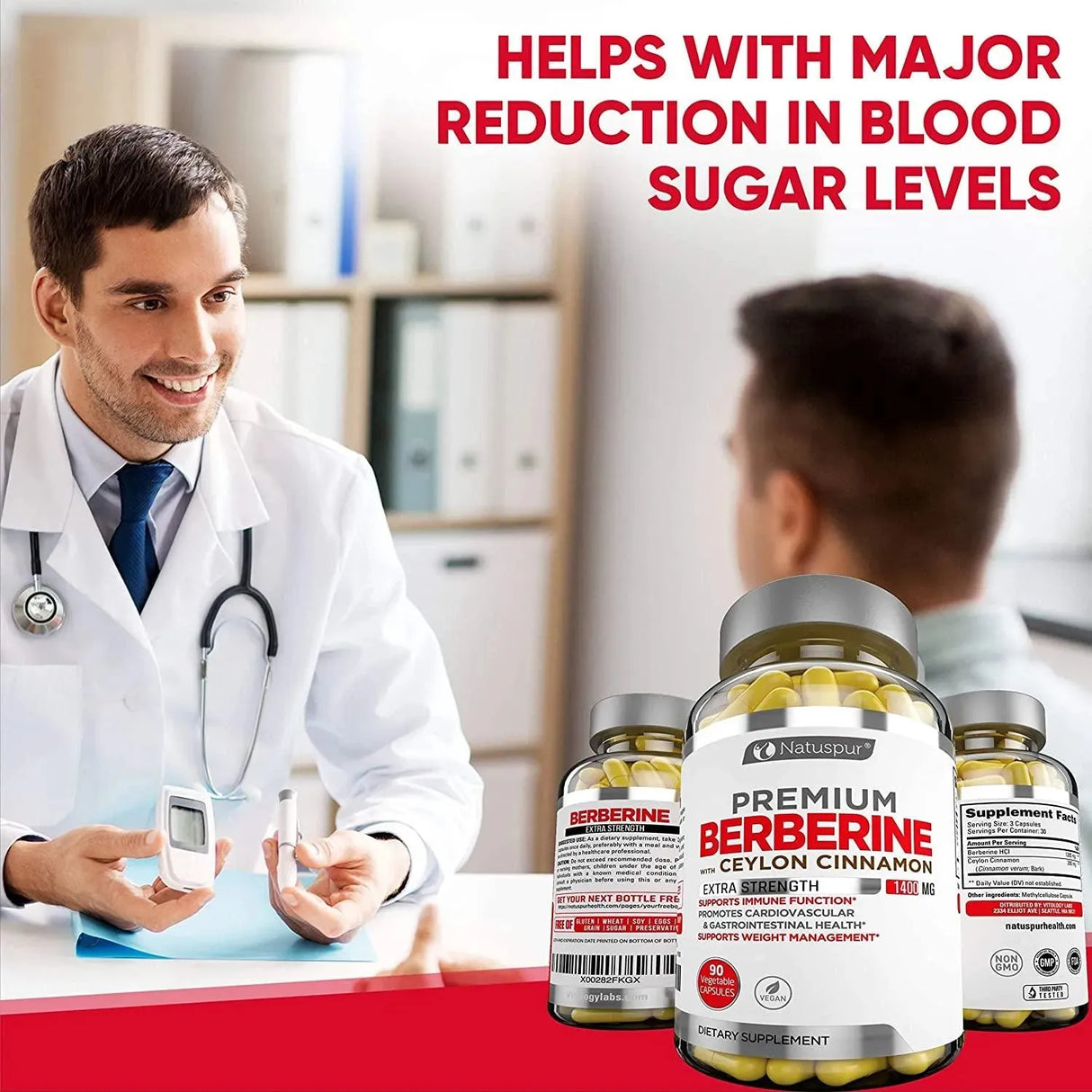 NATUSPUR - Natuspur Premium Berberine+Ceylon Cinnamon 1400Mg. 90 Capsulas - The Red Vitamin MX - Suplementos Alimenticios - {{ shop.shopifyCountryName }}