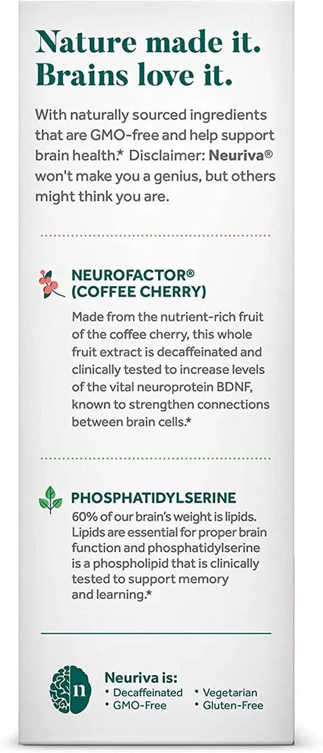 NEURIVA - Neuriva Brain Health Original Brain Supplement For Memory 30 Capsulas - The Red Vitamin MX - Suplementos Alimenticios - {{ shop.shopifyCountryName }}