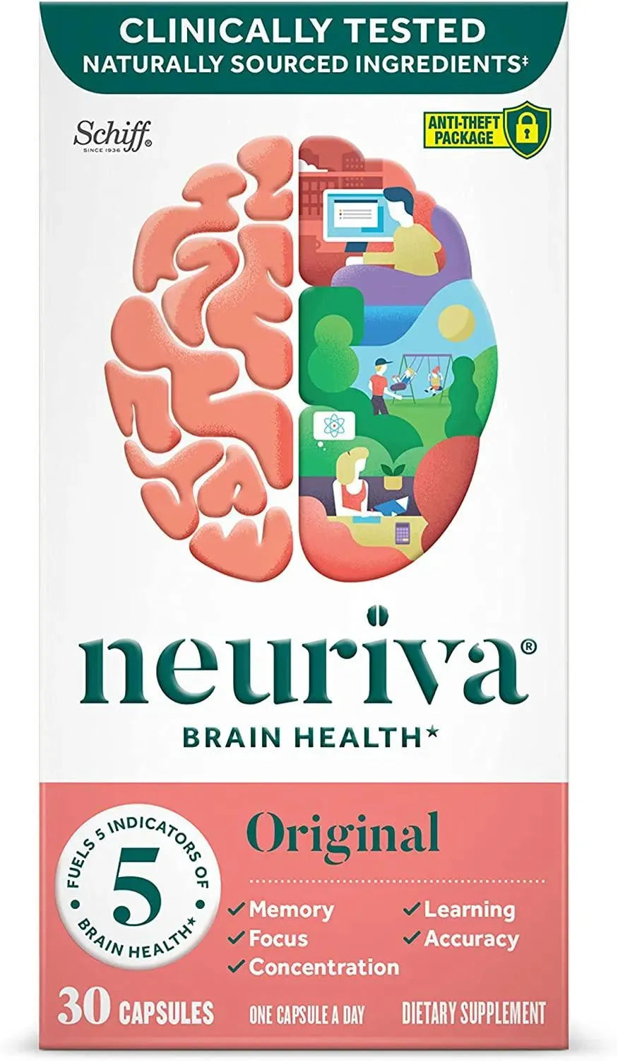 NEURIVA - Neuriva Brain Health Original Brain Supplement For Memory 30 Capsulas - The Red Vitamin MX - Suplementos Alimenticios - {{ shop.shopifyCountryName }}