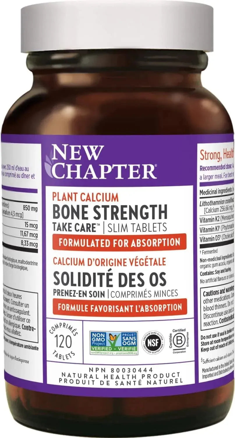 NEW CHAPTER - New Chapter Bone Strength Take Care Vitamin K2+D3+Magnesium 120 Tabletas - The Red Vitamin MX - Suplementos Alimenticios - {{ shop.shopifyCountryName }}