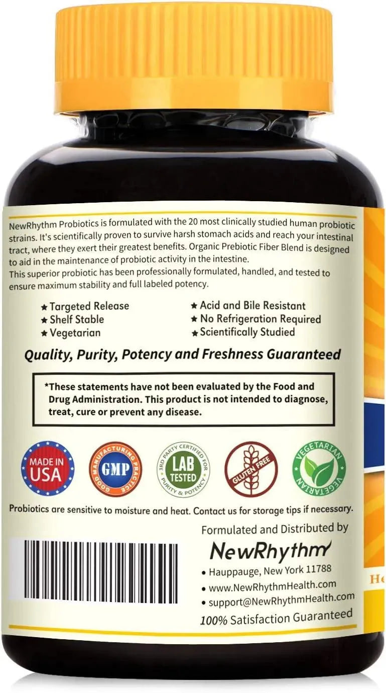 NEWRHYTHM - NewRhythm Probiotics 50 Billion CFU 20 Strains 60 Capsulas - The Red Vitamin MX - Suplementos Alimenticios - {{ shop.shopifyCountryName }}