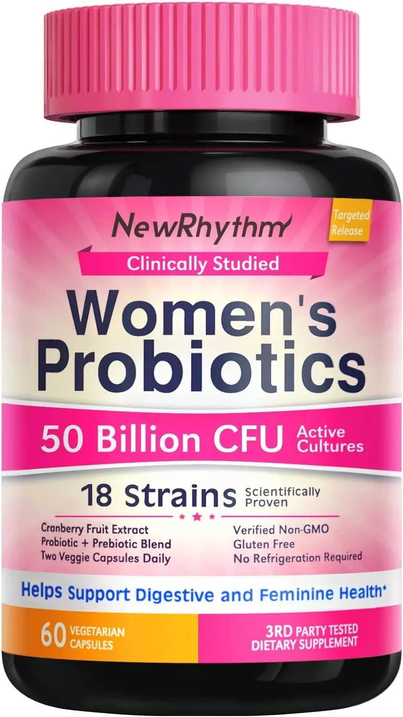 NEWRHYTHM - NewRhythm Women's Probiotics 50 Billion CFU 18 Strains 60 Capsulas - The Red Vitamin MX - Suplementos Alimenticios - {{ shop.shopifyCountryName }}