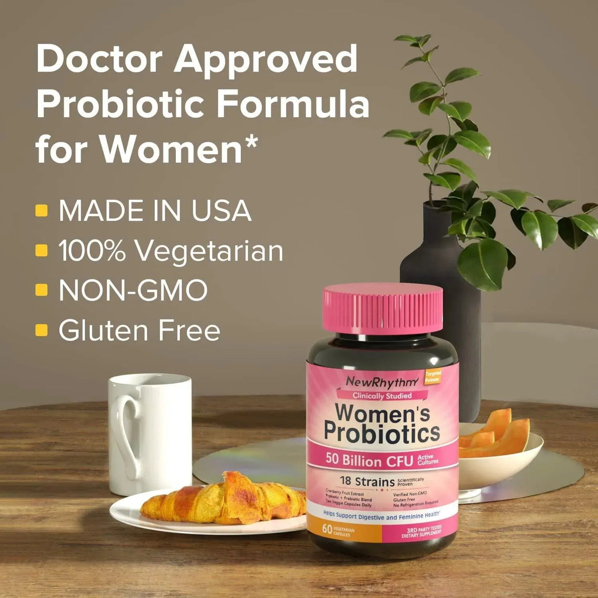 NEWRHYTHM - NewRhythm Women's Probiotics 50 Billion CFU 18 Strains 60 Capsulas - The Red Vitamin MX - Suplementos Alimenticios - {{ shop.shopifyCountryName }}