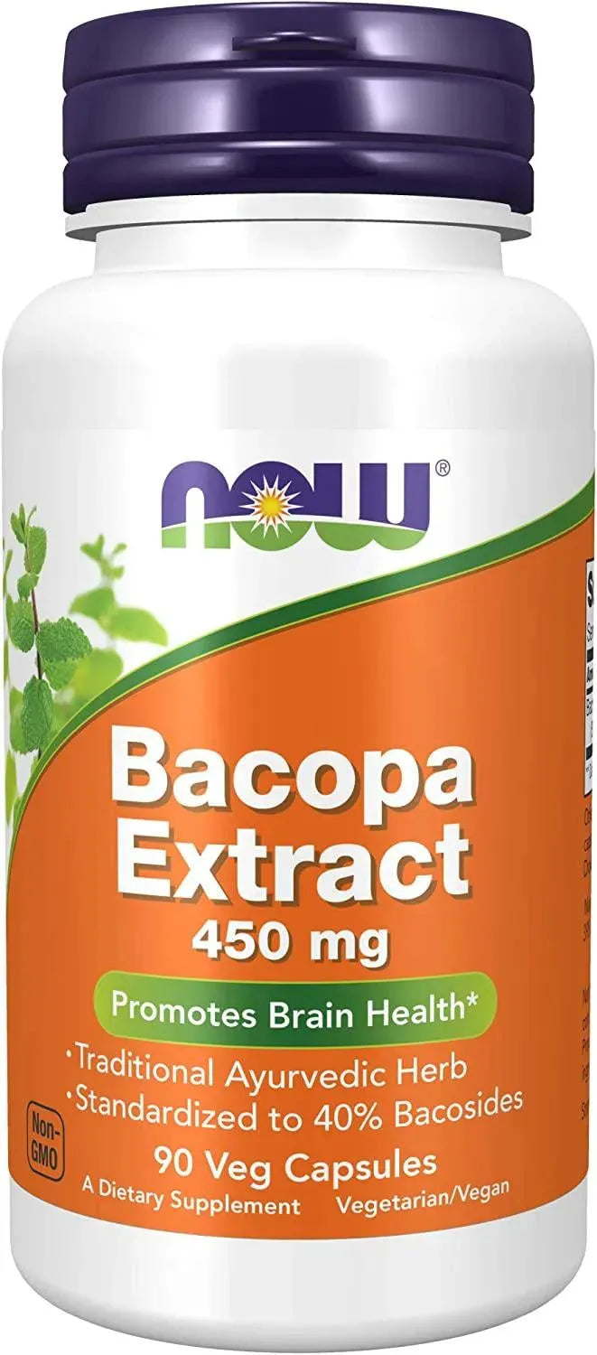 NOW SUPPLEMENTS - NOW Supplements Bacopa Extract 450Mg. 90 Capsulas - The Red Vitamin MX - Suplementos Alimenticios - {{ shop.shopifyCountryName }}