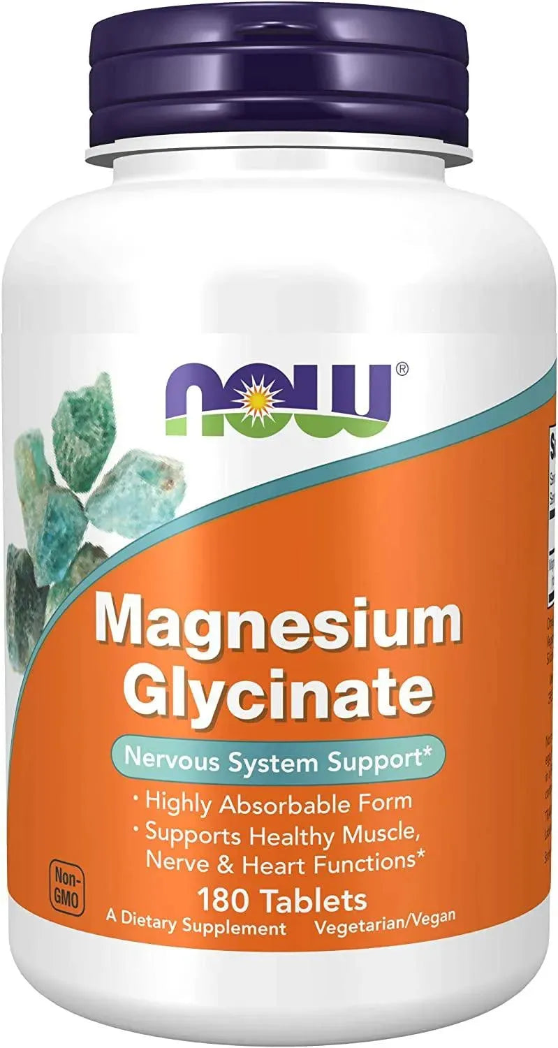 NOW SUPPLEMENTS - NOW Supplements Magnesium Glycinate 180 Tabletas - The Red Vitamin MX - Suplementos Alimenticios - {{ shop.shopifyCountryName }}