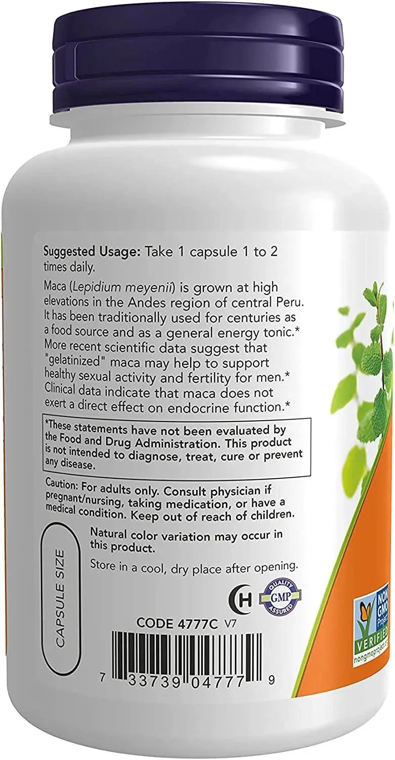 NOW SUPPLEMENTS - NOW Supplements Raw Maca 750Mg. 90 Capsulas - The Red Vitamin MX - Suplementos Alimenticios - {{ shop.shopifyCountryName }}