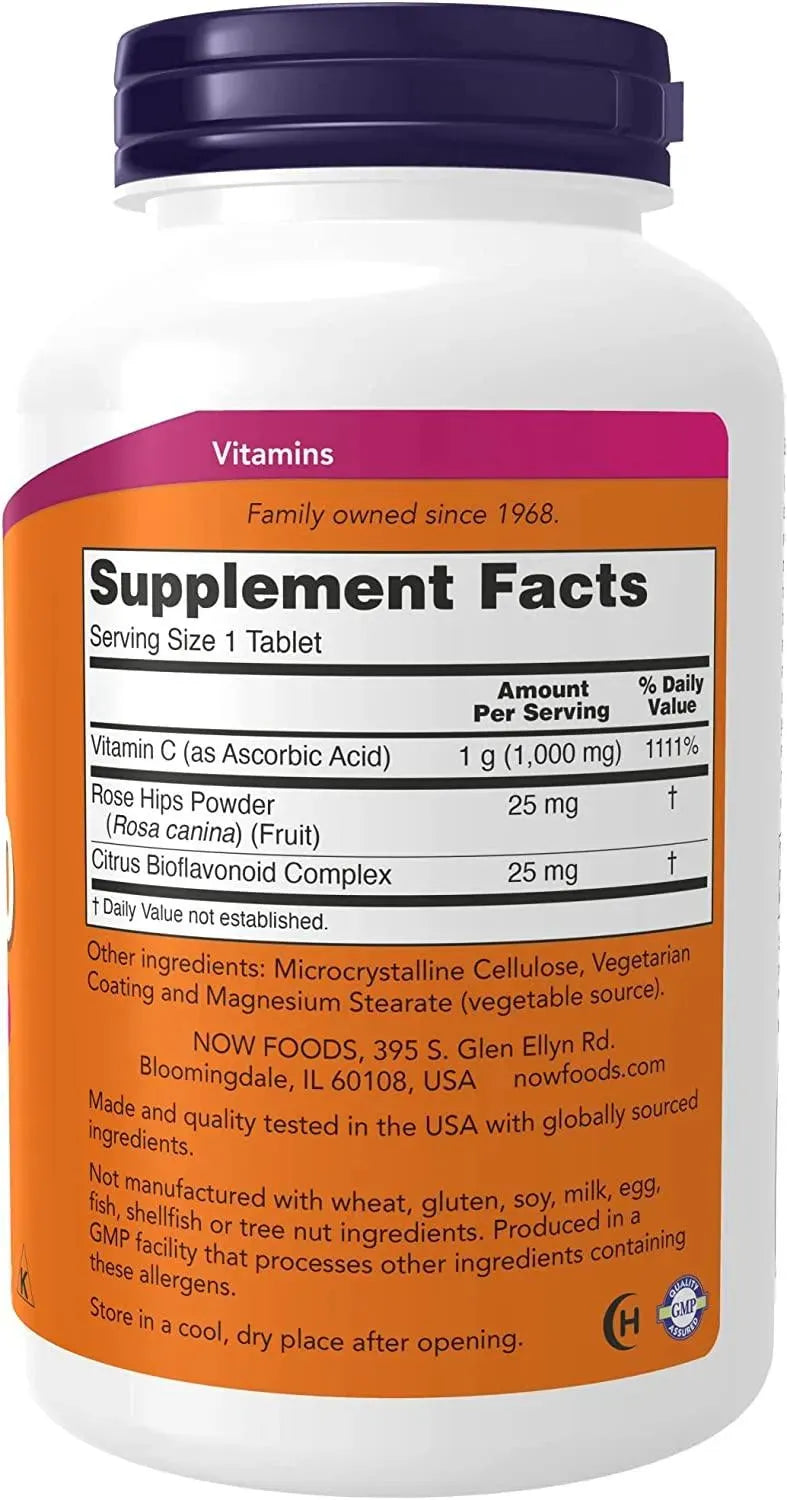 NOW SUPPLEMENTS - NOW Supplements Vitamin C-1000 250 Tabletas - The Red Vitamin MX - Suplementos Alimenticios - {{ shop.shopifyCountryName }}
