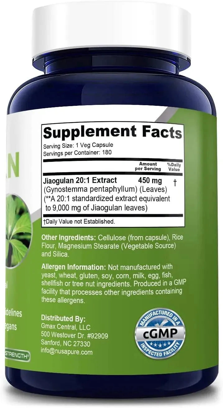 NUSAPURE - Nusapure Jiaogulan 9000Mg. 180 Capsulas - The Red Vitamin MX - Suplementos Alimenticios - {{ shop.shopifyCountryName }}