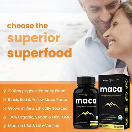NUTRACHAMPS - Nutra Champs Maca 1000Mg. 120 Capsulas - The Red Vitamin MX - Suplementos Alimenticios - {{ shop.shopifyCountryName }}