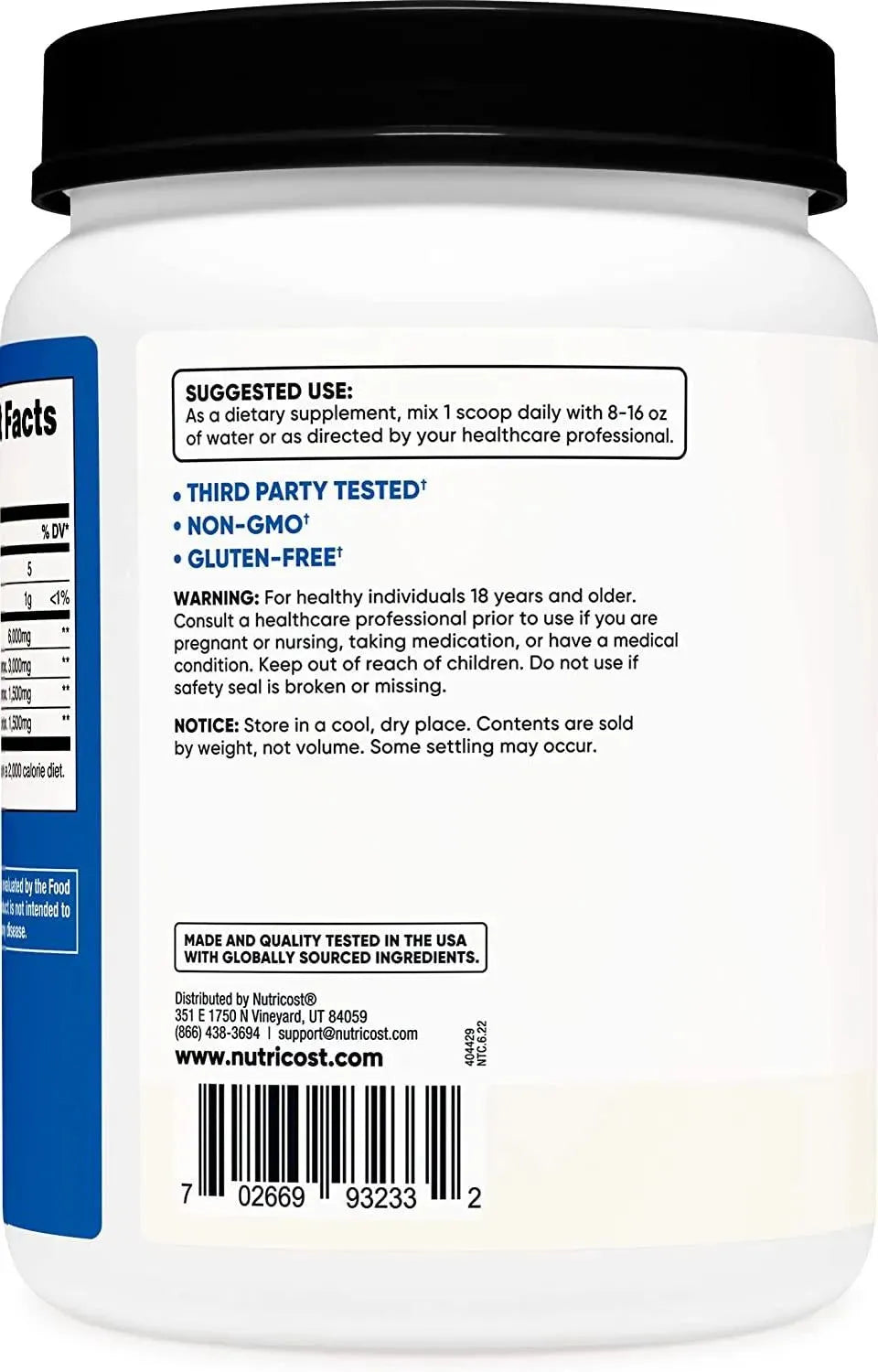 NUTRICOST - Nutricost BCAA 900Gr. 150 Servicios - The Red Vitamin MX - Suplementos Alimenticios - {{ shop.shopifyCountryName }}