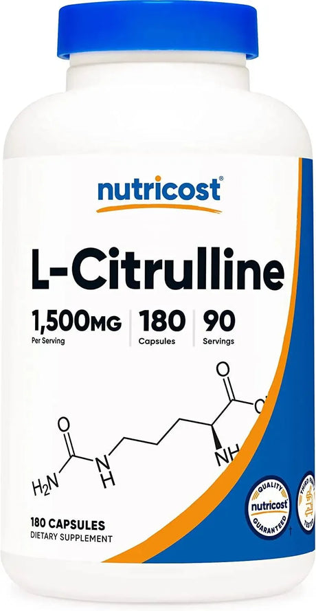 NUTRICOST - Nutricost L-Citrulline 750Mg. 180 Capsulas - The Red Vitamin MX - Suplementos Alimenticios - {{ shop.shopifyCountryName }}