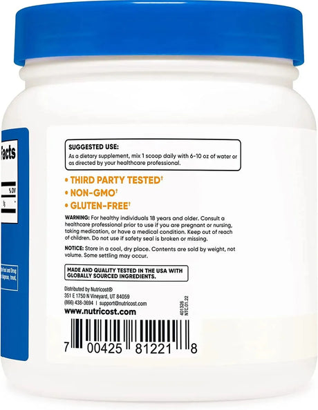 NUTRICOST - Nutricost L-Glutamine Powder Unflavored 500G. - The Red Vitamin MX - Suplementos Alimenticios - {{ shop.shopifyCountryName }}
