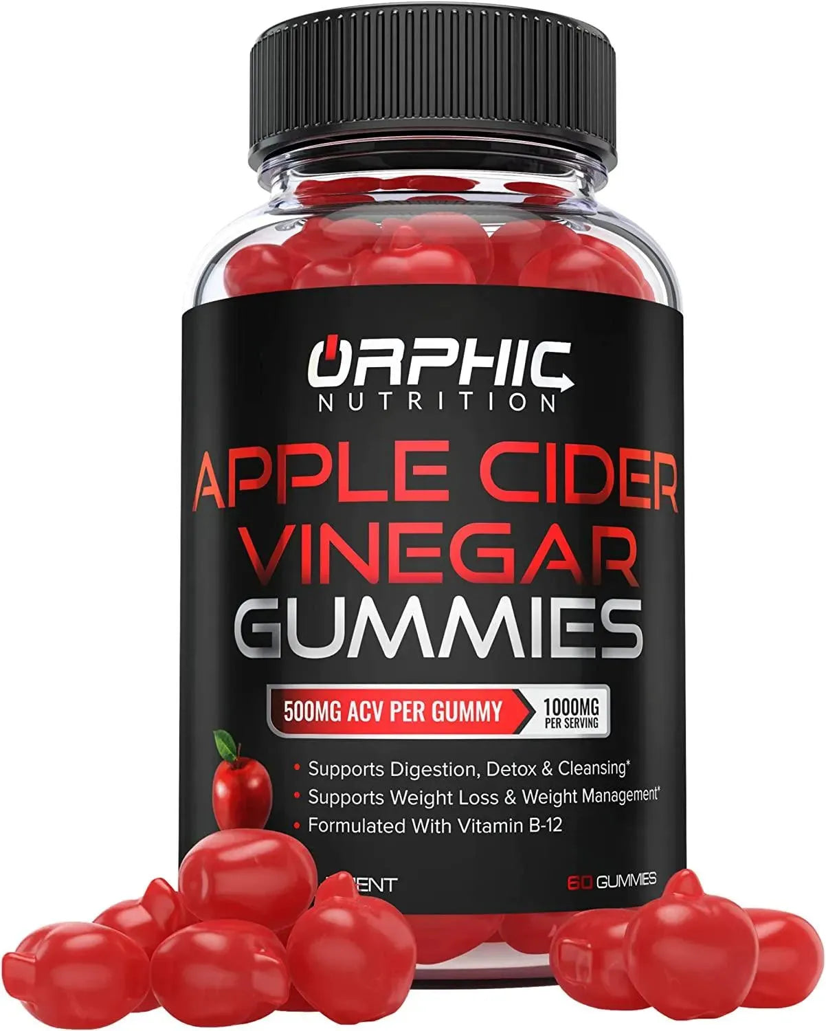 ORPHIC NUTRITION - ORPHIC NUTRITION Apple Cider Vinegar Gummies 60 Gomitas - The Red Vitamin MX - Suplementos Alimenticios - {{ shop.shopifyCountryName }}