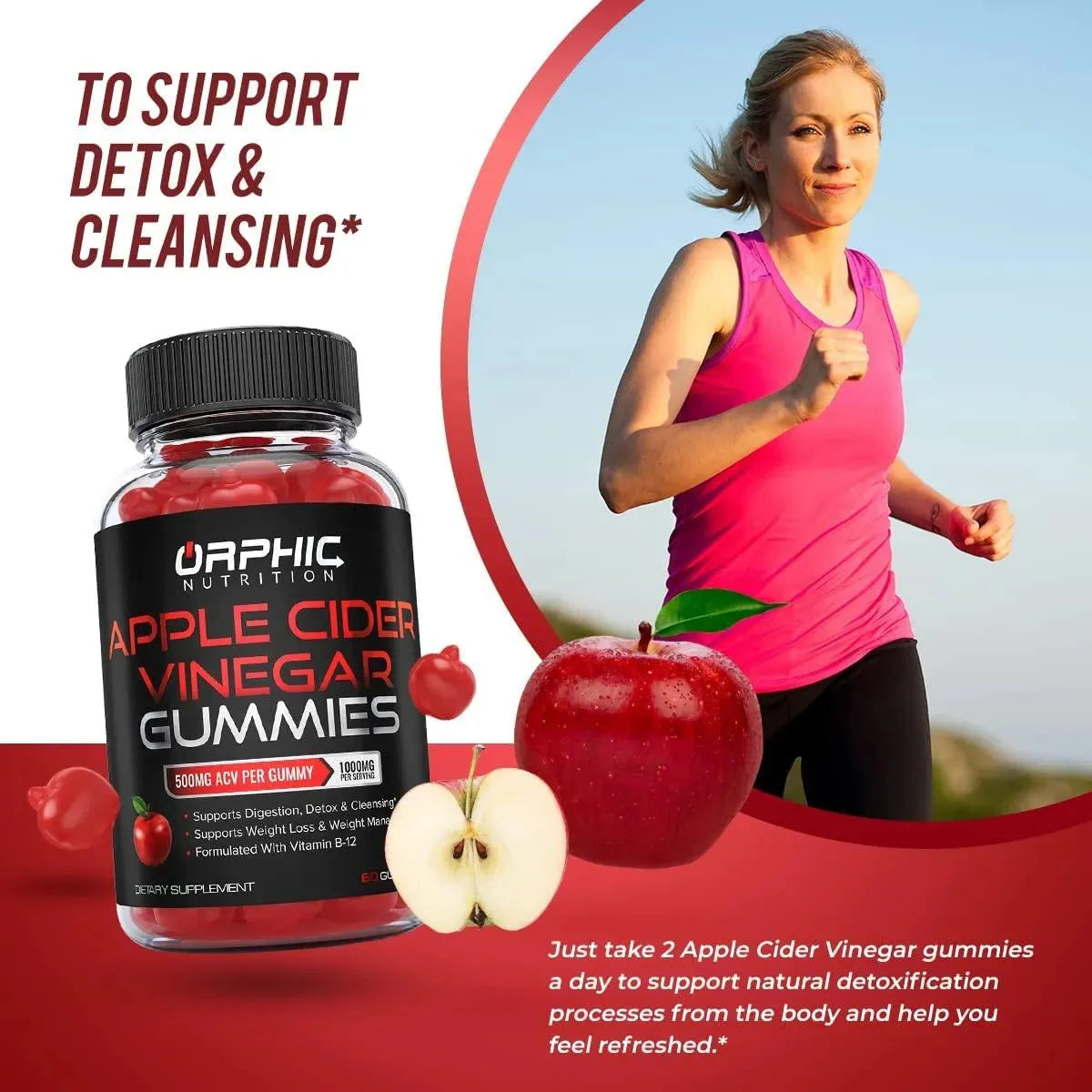 ORPHIC NUTRITION - ORPHIC NUTRITION Apple Cider Vinegar Gummies 60 Gomitas - The Red Vitamin MX - Suplementos Alimenticios - {{ shop.shopifyCountryName }}