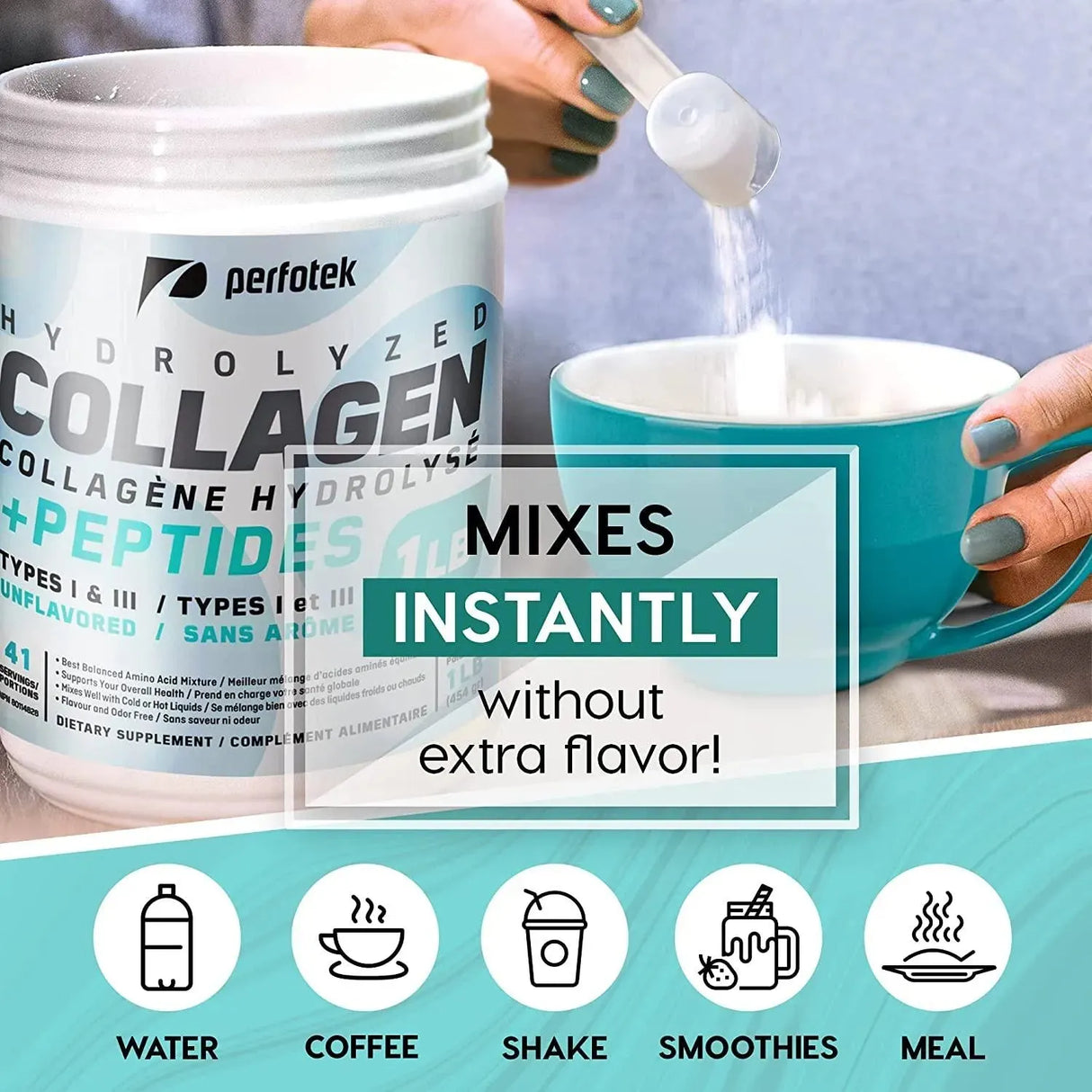 PERFOTEK - Perfotek Hydrolyzed Collagen Peptides 1Lb. - The Red Vitamin MX - Suplementos Alimenticios - {{ shop.shopifyCountryName }}