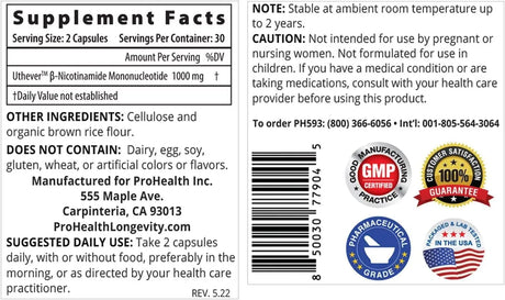 PRO HEALTH LONGEVITY - ProHealth Longevity Pro 1000 1000Mg. 60 Capsulas - The Red Vitamin MX - Suplementos Alimenticios - {{ shop.shopifyCountryName }}