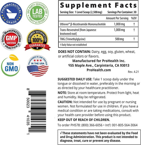 PRO HEALTH LONGEVITY - ProHealth Longevity Pro Complete 75 Grams 75G. - The Red Vitamin MX - Suplementos Alimenticios - {{ shop.shopifyCountryName }}