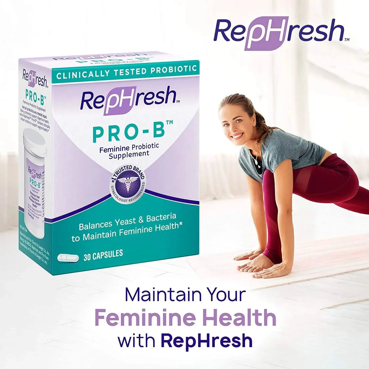 REPHRESH - RepHresh Pro B Probiotic For Women 30 Capsulas - The Red Vitamin MX - Suplementos Alimenticios - {{ shop.shopifyCountryName }}