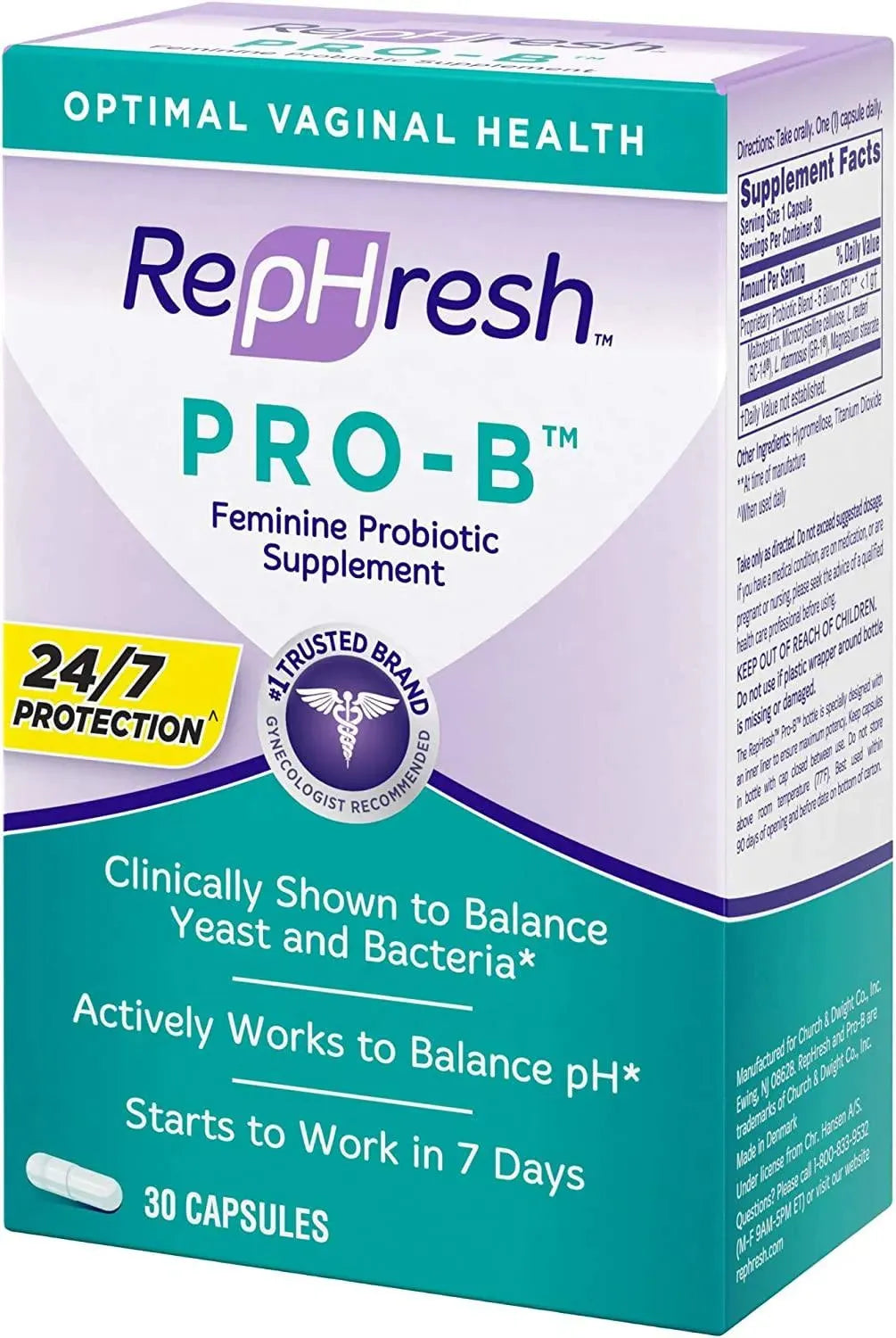 REPHRESH - RepHresh Pro B Probiotic For Women 30 Capsulas - The Red Vitamin MX - Suplementos Alimenticios - {{ shop.shopifyCountryName }}