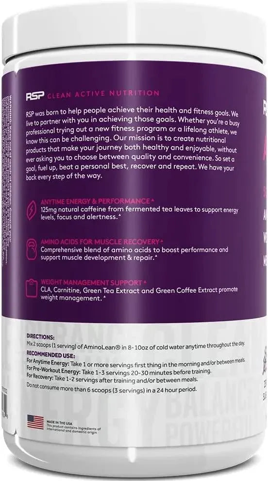 RSP - RSP AminoLean Pre Workout Powder 70 Servicios - The Red Vitamin MX - Suplementos Alimenticios - {{ shop.shopifyCountryName }}