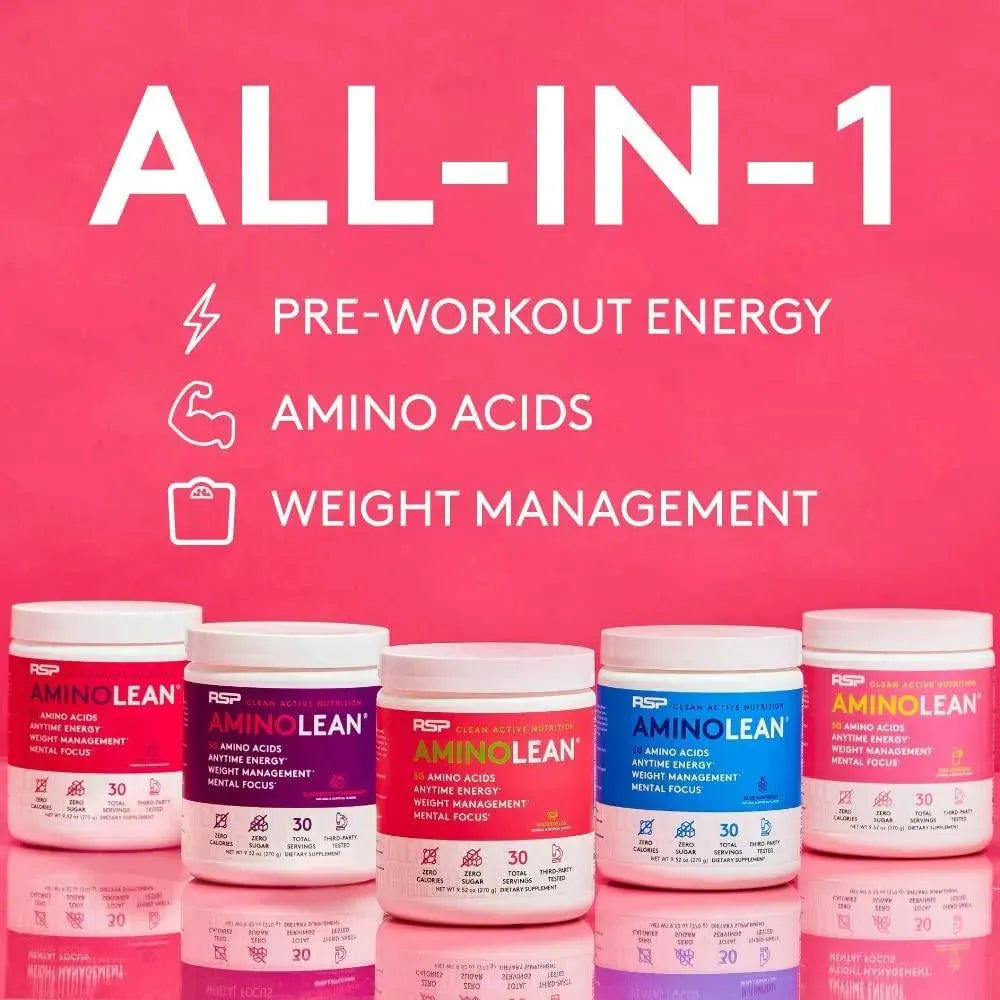RSP - RSP AminoLean Pre Workout Powder 70 Servicios - The Red Vitamin MX - Suplementos Alimenticios - {{ shop.shopifyCountryName }}