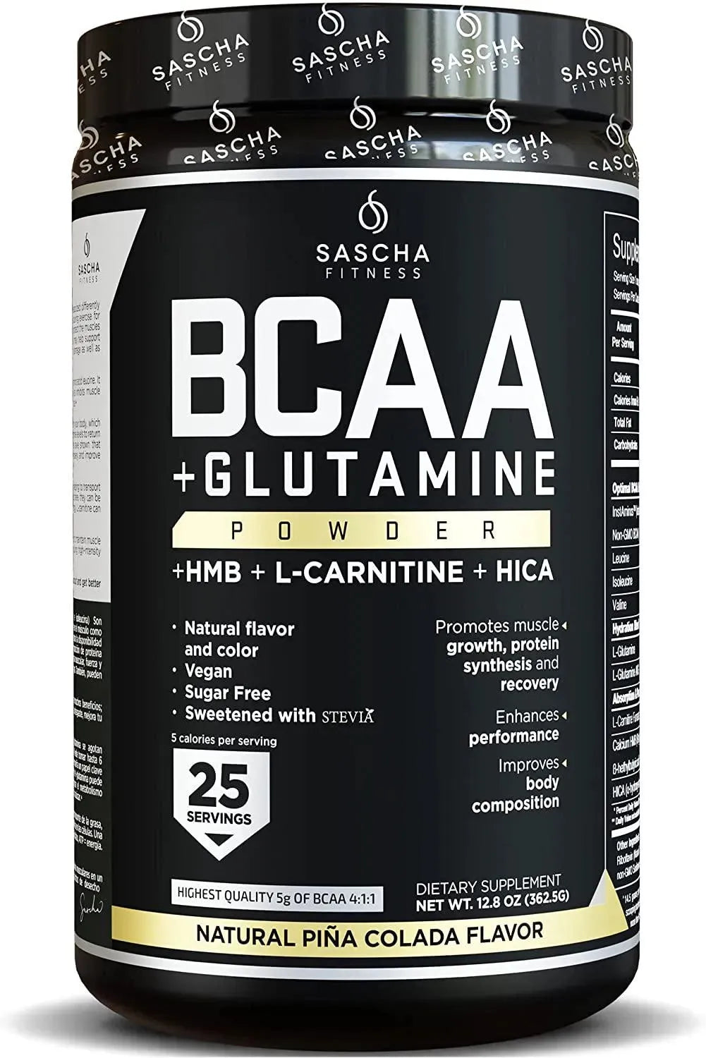 SASCHA FITNESS - Sascha Fitness BCAA + Glutamine Powder 12.8Oz. - The Red Vitamin MX - Suplementos Alimenticios - {{ shop.shopifyCountryName }}