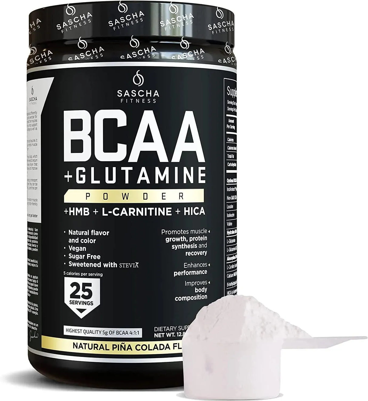 SASCHA FITNESS - Sascha Fitness BCAA + Glutamine Powder 12.8Oz. - The Red Vitamin MX - Suplementos Alimenticios - {{ shop.shopifyCountryName }}