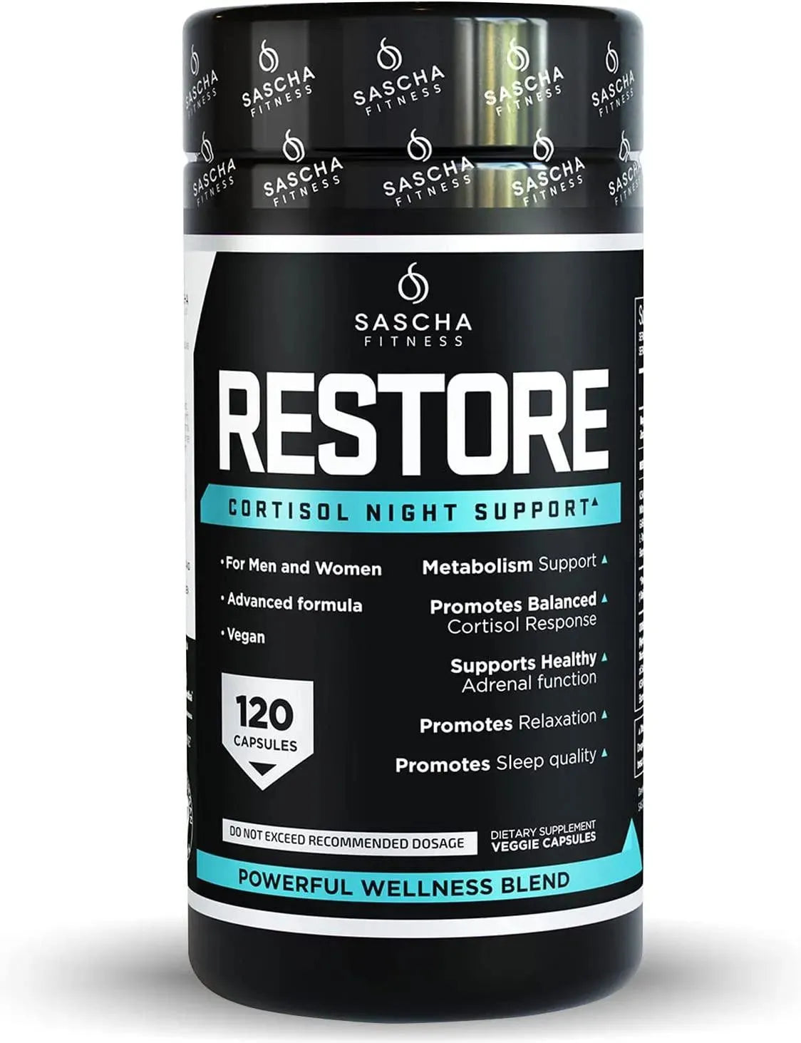 SASCHA FITNESS - Sascha Fitness Restore Cortisol Night Support 120 Capsulas - The Red Vitamin MX - Suplementos Alimenticios - {{ shop.shopifyCountryName }}