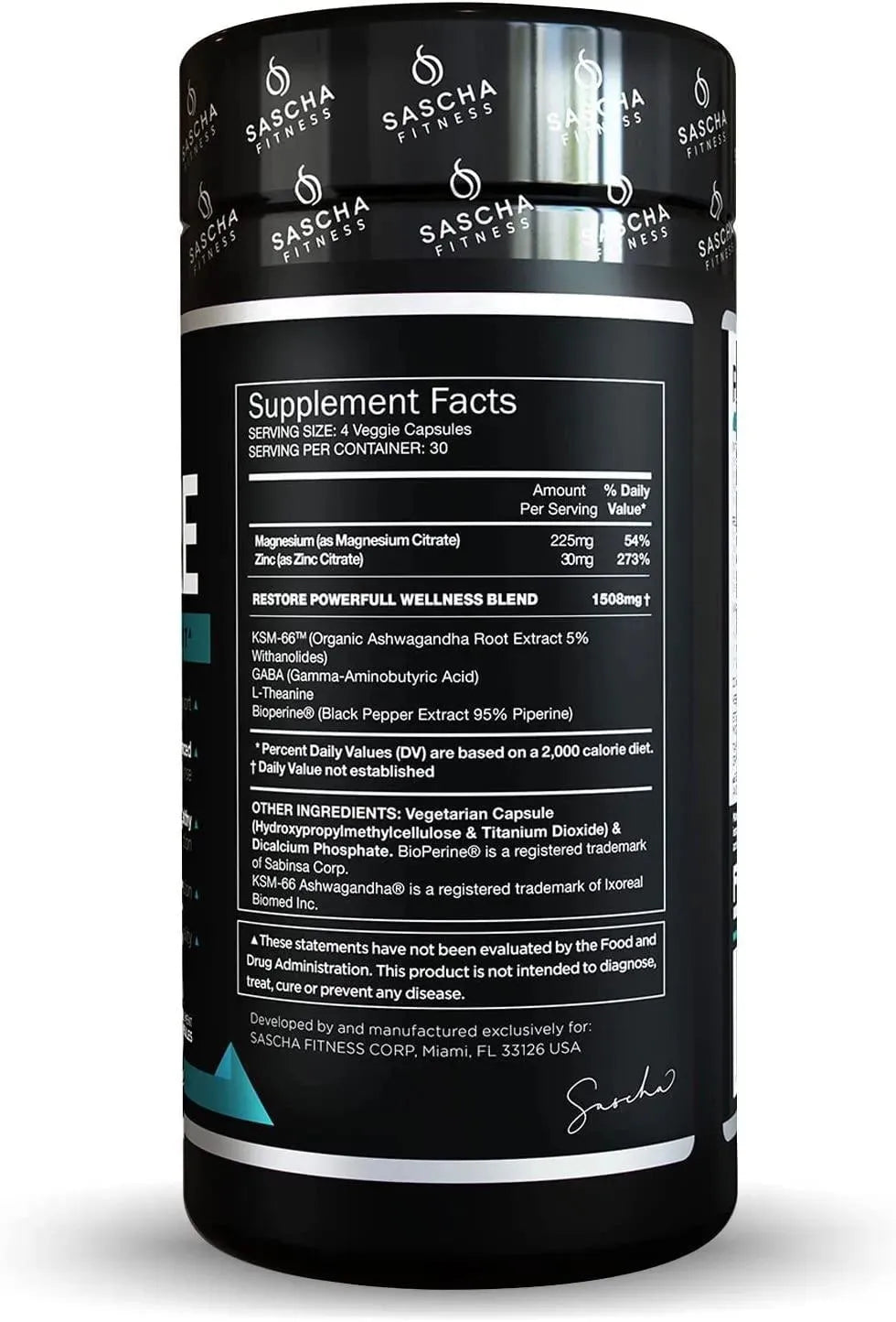 SASCHA FITNESS - Sascha Fitness Restore Cortisol Night Support 120 Capsulas - The Red Vitamin MX - Suplementos Alimenticios - {{ shop.shopifyCountryName }}