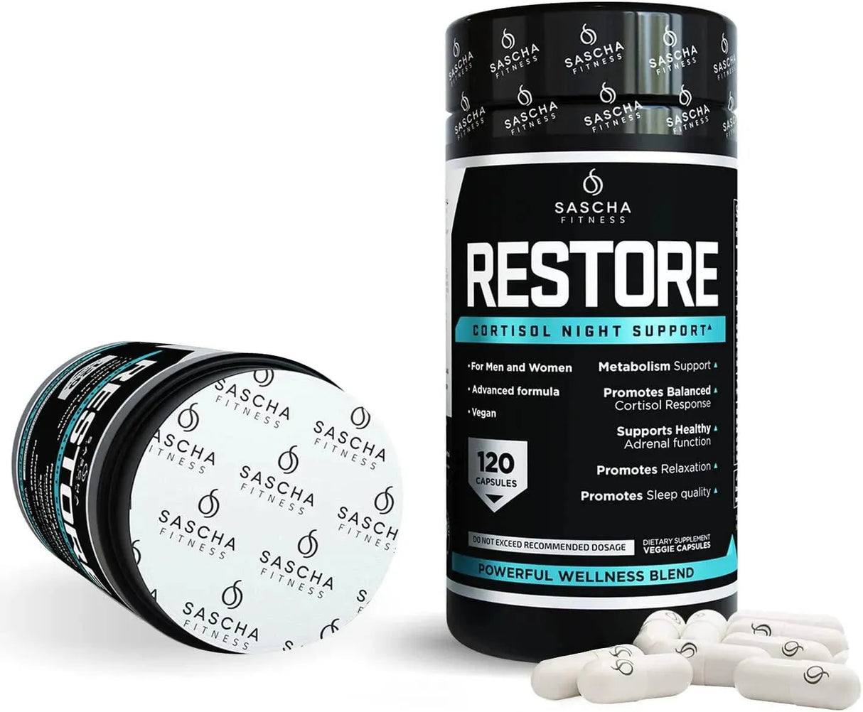 SASCHA FITNESS - Sascha Fitness Restore Cortisol Night Support 120 Capsulas - The Red Vitamin MX - Suplementos Alimenticios - {{ shop.shopifyCountryName }}