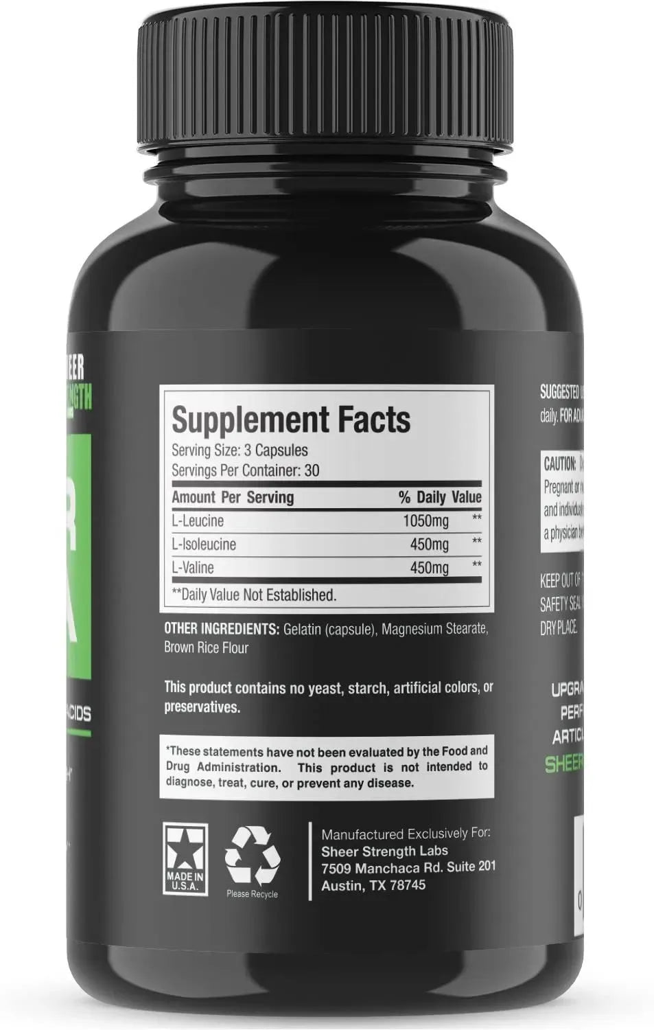 SHEER STRENGTH LABS - Sheer Strength Labs SHEER BCAA 90 Capsulas - The Red Vitamin MX - Suplementos Alimenticios - {{ shop.shopifyCountryName }}