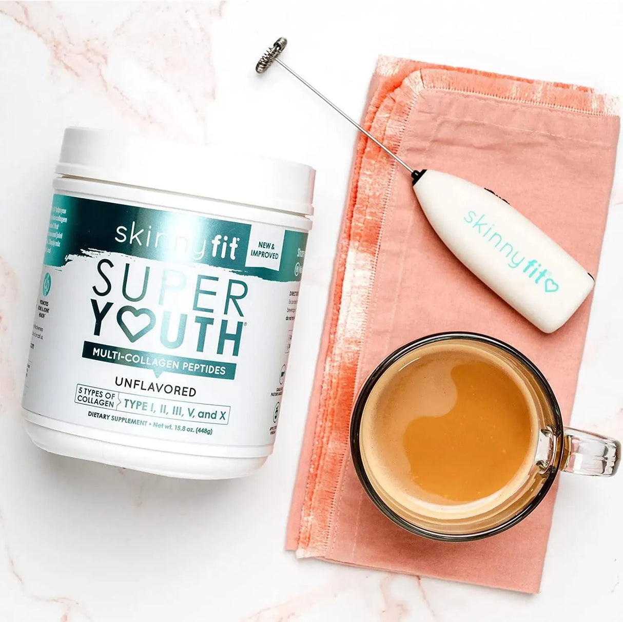 SKINNYFIT - SkinnyFit Super Youth Multi-Collagen Peptides Plus Apple Cider Vinegar, Hyaluronic Acid, & Vitamin C 15.8Oz. - The Red Vitamin MX - Suplementos Alimenticios - {{ shop.shopifyCountryName }}